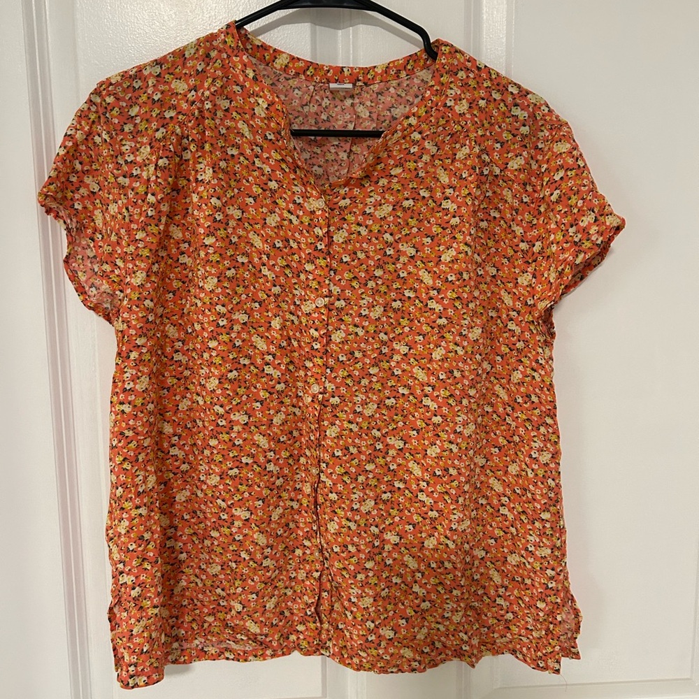 Floral Orange Women's Top